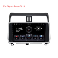 Système de navigation GPS compatible 2018 pour Prado avec écran large Android 13 de 10 pouces pour caméra de recul et CarPlay