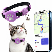 Collier pour chat imperméable avec support AirTag, modèle 2026, vente en gros usine, collier mignon pour chaton compatible avec le traceur Apple AirTag