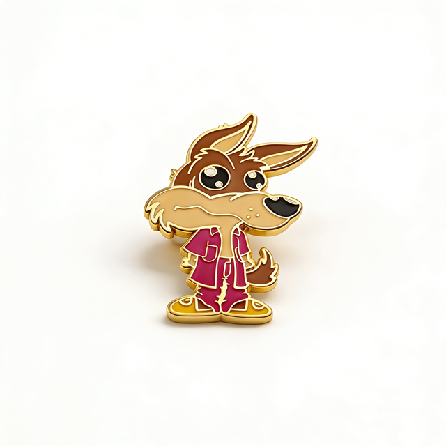 No Minimum Custom Enamel Pin Wolf in Pink Pajamas Enamel Pin Funny Enamel Pins Cartoon Pin Anime Pin Badges