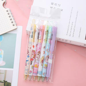 Di alta qualità borsa di scuola Kawaii carino ufficio cancelleria penne Gel per rosa nero 0.5mm penna di plastica Fine Design misto creativo fantasia - Product Image 2