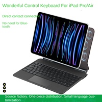 Nouveau clavier ultra-fin avec rétroéclairage RVB, Bluetooth sans fil, touches à ciseaux, pavé tactile pour iPad Pro 11 pouces/12,9 pouces Air 13 (M3/M2) - Réglable