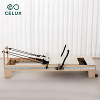 Lit de Pilates Celux en bois d'érable pour usage en studio, machine de Pilates Reformer à rail complet, équipement de fitness