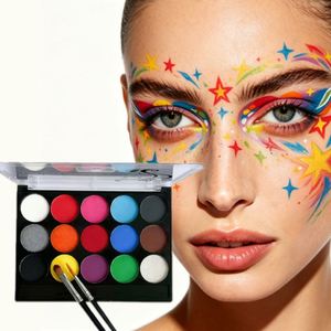 สีเพ้นท์หน้าแบบน้ำ ปลอดสารพิษ หลายสี สำหรับเพ้นท์หน้าและตัว สำหรับงานปาร์ตี้ ช่างเพ้นท์มืออาชีพ รับผลิตแบบ OEM พร้อมสกรีนโลโก้ - Product Image 1
