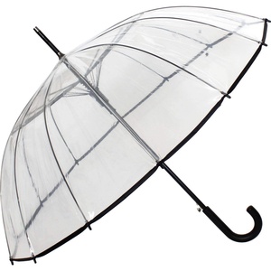 Adults' Cool Dome Umbrella Stained Glass Clear Full Body Long with Custom Cherry Blossom Design Transfer Golf Umbrella with logo - Product Image 1