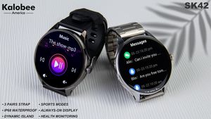 Sk42 감정 피로 감지 스마트워치 2024 패션 웨어러블 기기 AMOLED 요산 지질 스마트워치 - Product Image 6