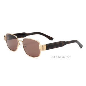 Lunettes de soleil carrées en métal de haute qualité, fabriquées à la main au Japon, design italien vintage, lunettes personnalisées <span class=keywords><strong>Christian</strong></span> Dio - Product Image 5