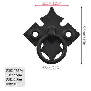 Iron Single-Hole Contemporary Four-Leaf Clover <b>Cabinet</b> & Drawer Pull <b>Handle</b> Hanging Ring for Kitchen Bedroom <b>Bathroom</b> Dresser - Product Image 4