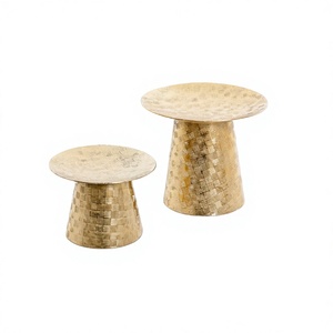 Ensemble de 2 supports à gâteaux en aluminium de qualité supérieure, de tailles différentes, pour servir des desserts et des en-cas, pour les fournisseurs en gros - Product Image 1