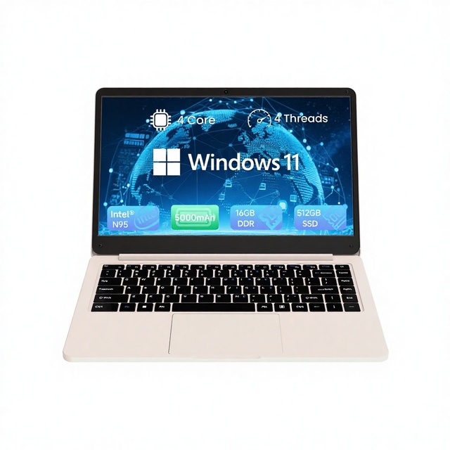 Factory Direct Sale 14.1-inch Intel N95 Windows 11 High-performance Quad-core 8GB Memory 1TB SSD IPS Panel WiFi Business Laptops