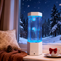Lampe méduse de Noël RVB étanche, lampe LED lumineuse à base de lave, lumière mobile, lavalamp, lampe méduse permanente pour l'extérieur