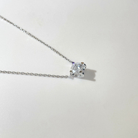 Paston 18k diamant cultivé en laboratoire 0,62 ct collier de Style Simple de base chaîne vvs diamant bijoux avec certificat IGI