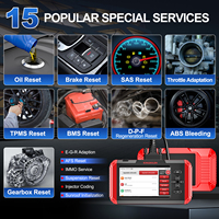 Kingbolen S800 OBD2 Escáner 4 Sistemas Herramientas de Diagnóstico de Coche ABS SRS ECM TCM 15 Restablece Freno de Aceite SAS ETS Restablece Uso Gratuito de Por Vida