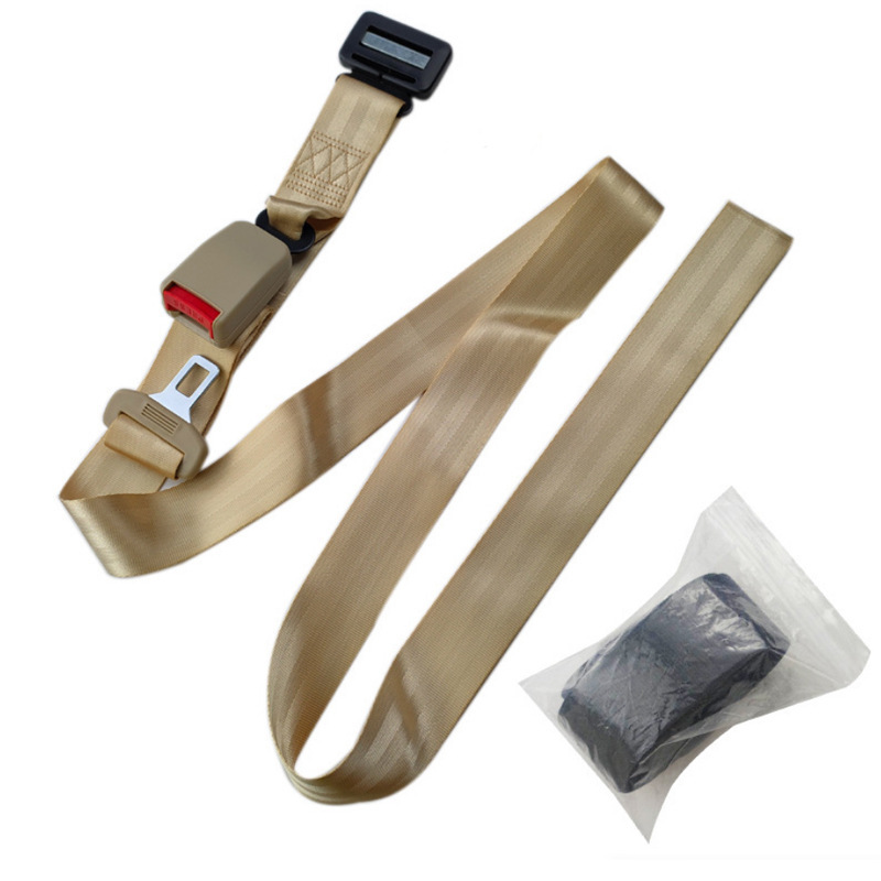 Cinturón de seguridad de maternidad con hebilla a presión beige (bolsa de PE)