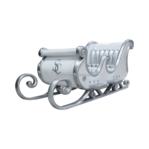 Maßgefertigte Dekorative Outdoor-Feiertagsdekoration für Vergnügungsparks, Einkaufszentren und Geschäfte: Weihnachtsmann-Schlitten aus Fiberglas - Product Image 3