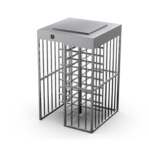 Torniquete de seguridad de doble canal de altura completa para control de acceso, puerta de entrada de acero inoxidable antipersonas que siguen tras el sujeto que va delante - Product Image 1