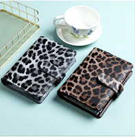 Carnet de voyage A6 en cuir PU à motif vache, avec pochette zippée, pour budget et rangement d'argent, classeur à anneaux