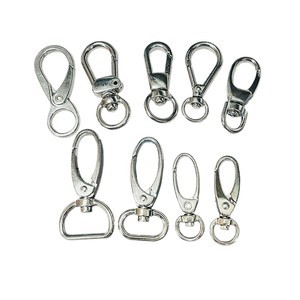 Mosquetón de aleación de zinc chapado para llavero, accesorios de joyería DIY, hebilla para perro, resorte 2026 - Product Image 1