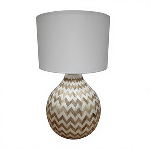 Lámpara de Mesa Artesanal con Incrustaciones de Hueso para Colecciones de Muebles y Decoración de Lujo - Product Image 1