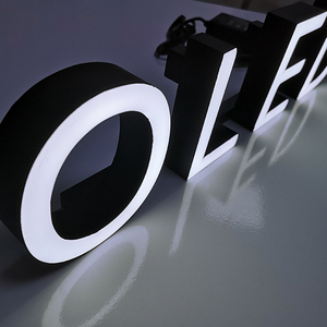 Led iluminado resina epoxi publicidad palabra carta señales para tienda de auto - Product Image 2