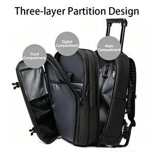 Sac à dos trolley multifonctionnel extensible avec système de compression sous vide intégré, serrure TSA, pour voyages d'affaires et vols <span class=keywords><strong>a</strong></span>ériens - Product Image 4