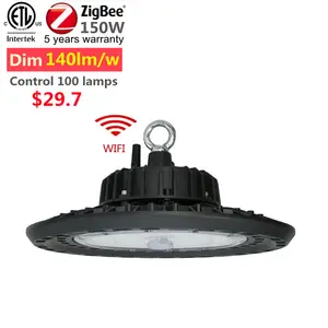 3.0 versione compatibile zigbee wifi led high bay light 120w 150w produttore di lampade a led per magazzino di vendita superiore da shenzhen