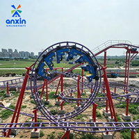 Attraction de parc d'attractions en plein air, montagnes russes à inversion en acier, 12 places, à vendre, centre commercial, longueur 280m, vitesse 45km/h