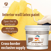 Peinture murale intérieure semi-brillante de haute qualité, à base d'eau, émulsion latex, 20 kg, application au pinceau, décoration de la maison