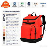 Sac à dos de ski personnalisé ISO9001, 50L, en nylon résistant à l'eau, pour le snowboard et les voyages, avec accessoires pour ski, casque et lunettes