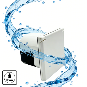 NOUVEAU MODÈLE 240V 16A PRISE ENCASTRÉE PRINCIPALE ÉTANCHEITÉ IP44, BLANC - Product Image 3