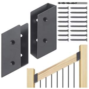 Support de rampe de pont et poteau en acier au carbone de rampe 2 "x 4" (réel 1.5 "x 3.5") - Product Image 2