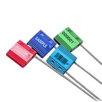Precinto de seguridad numerado antimanipulación de alta resistencia con cable de múltiples hilos, certificado ISO9001 para contenedores de envío y camiones