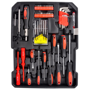 187 pièces ensemble d'outils à main de réparation automatique clé à douille Kit d'outils de mécanicien dans une <span class=keywords><strong>valise</strong></span> en aluminium pour la réparation de voiture de vélo - Product Image 5