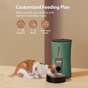Usine en gros Smart <span class=keywords><strong>Pet</strong></span> Feeder avec caméra en acier inoxydable 3L chien bols antidérapant résine Station chiot moyen pour chiens chats - Product Image 2
