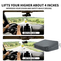 Coussin de siège d'appoint de voiture adulte en mousse réglable à haute densité pour la conduite | Coussin de siège de voiture de soutien pour le soulagement de la douleur au bas du dos