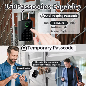 Tuya Candado de Aleación de Zinc Grande para Exteriores, Impermeable, Resistente al Sol, con Bluetooth y Acceso de Huella Dactilar para Camión de Caja de Almacén - Product Image 4