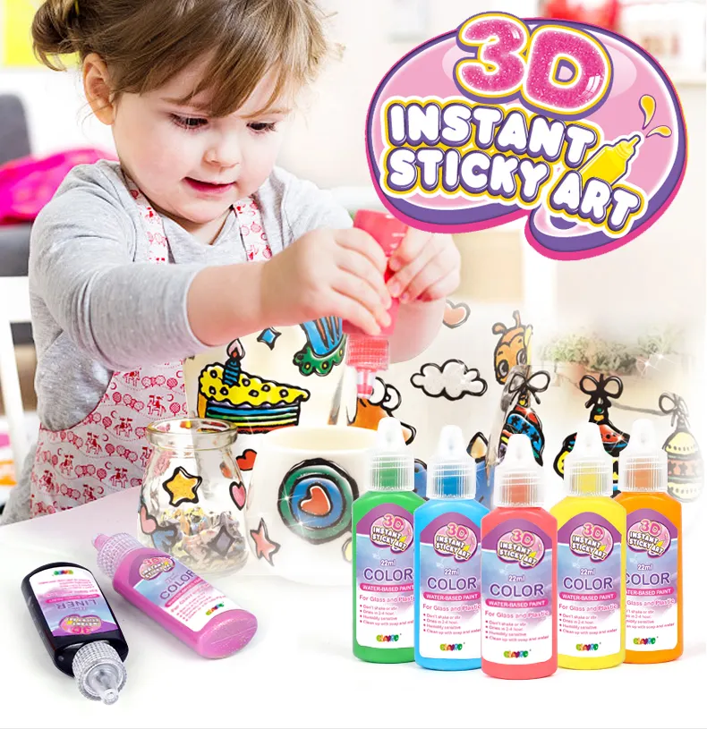 EBAYRO New Products Educational DIY DIY window paint Toys drawing toys 3D instant Sticky art for Kids 9011E