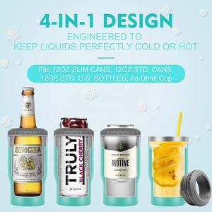 Enfriador de botellas de cerveza, aislador de 12oz, doble pared, aislado al vacío, soporte de botella de acero inoxidable - Product Image 5