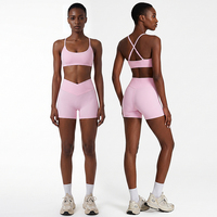 Ensemble de sport décontracté grande taille coupe ajustée pour femme, soutien-gorge sexy et short de yoga – Nouvelle collection très prisée