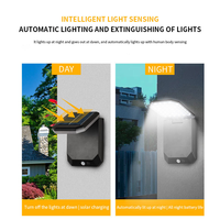Lampe solaire murale pliable avec détecteur de mouvement PIR, faisceau de 120 degrés, moderne, pour la sécurité du jardin, extérieur