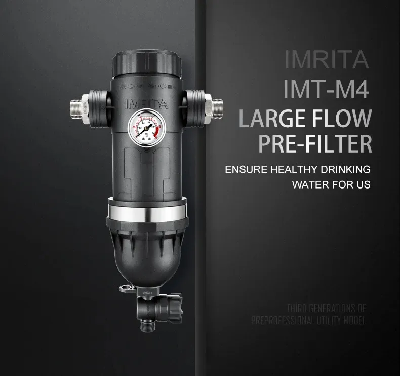 IMRITA 프리필터 전체 집 큰 흐름 퇴적물 제거 역세척 사전 여과 물 필터 시스템 가정용