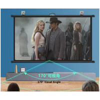 Écran de projection sur trépied de 100, 120 et 150 pouces, écran de projection rétractable blanc mat avec support pour films à domicile et en extérieur