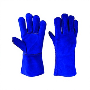 For Diamond Grain Texture Heat Fire Resistant Anti-Cut Breathable Palm Reinforced MIG/TIG Welding <b>Gloves</b> 14-inch 5/7/10mil - Product Image 1