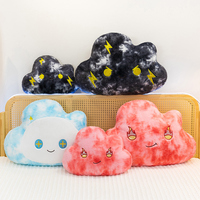 Peluche Nuage Éclair de Dessin Animé, Motif Tie-Dye Coloré, Animal en Peluche Moelleux, Décoration de Canapé et de Chambre, Cadeau d'Anniversaire