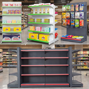 Étagères de présentation légères, gondoles pour supermarchés, dimensions personnalisables, acier laminé à froid, simple face - Product Image 3