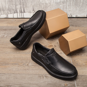 Logo personnalisé Chaussures de sécurité de bureau respirantes à bout carré de haute qualité pour hommes Fermeture à lacets en cuir de vachette légère - Product Image 6