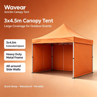 Tente de réception pop-up 10x15 pieds en PVC Oxford, grand gazebo d'extérieur pour salons professionnels et événements importants