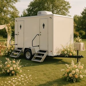 Portable Toilet Trailer Luxury Mobile Bathroom Eco-Friendly Durable for Apartment and Office Building Use - Product Image 3