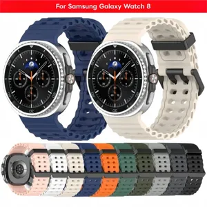 Atmungsaktives Sport Smartwatch Band mit Luft löchern für Samsung Galaxy Watch 8 40/44mm Classic Ultra Sweat proof Silikon armband Man - Product Image 3
