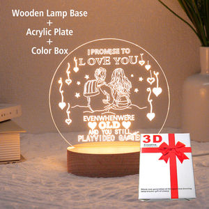 Lampe à illusion LED 3D en acrylique à effet décoratif, haute qualité, en promotion - Product Image 2