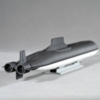 Estuche de Lápices Multifuncional de Plástico Moderno de Primera Calidad, Impreso en 3D, Modelo de Submarino Creativo, Decoración con Temática Militar y Naval, Cilindro Negro